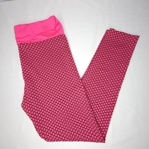 Pink Shark Scale TikTok Leggings Women's Large